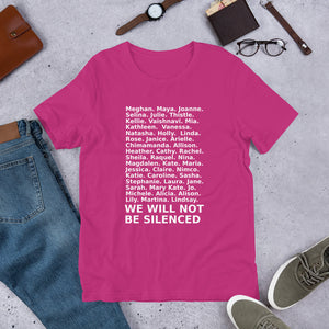 "We Will Not Be Silenced" Feminist Name Tee