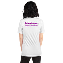Load image into Gallery viewer, Spinster White Logo Tee